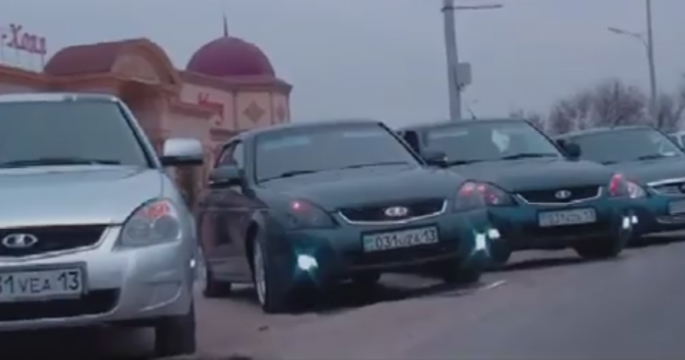 Оштрафованные водители авто Lada Priora из Шымкента сняли клип