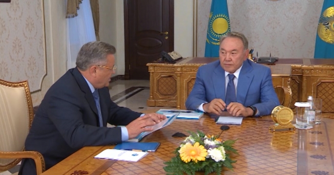 Назарбаев встретился с акимом Акмолинской области Кулагиным