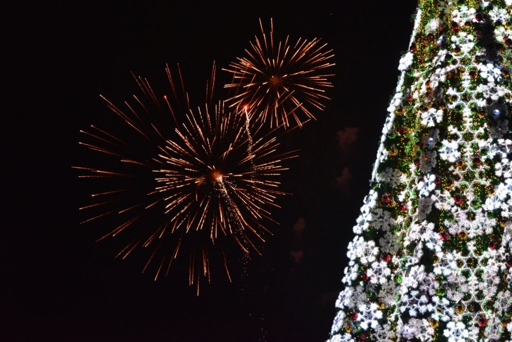 Фото Турар Казангапов © Наступление Нового года Астана отметит праздничным фейерверком, который пройдет на набережной реки Есиль в ночь с 31 декабря 2014 года на 1 января 2015 года.