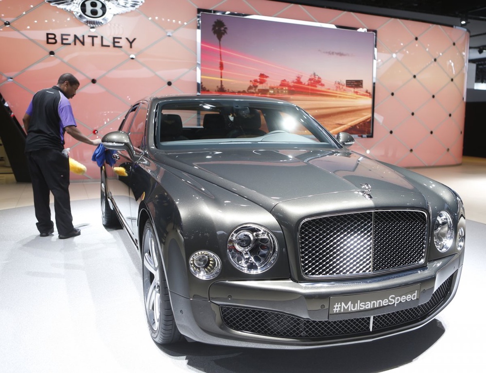 Bentley Mulsanne Speed на пресс-показе автосалона NAIAS в Детройте. Фото ©REUTERS 