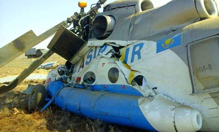 Вертолет МИ-8 разбился на западе Казахстана