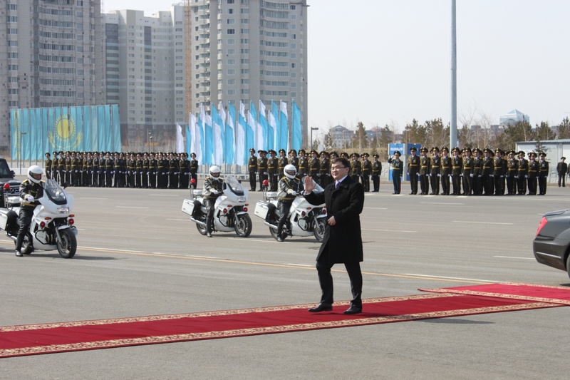 Исполнитель роли Назарбаева на генеральной репетиции инаугурации