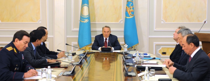 Президент Казахстана Нурсултан Назарбаев на заседании Совета безопасности