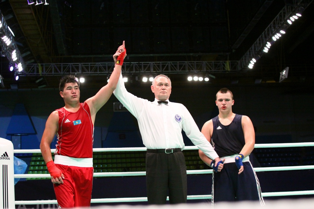 Казахстанцы вышли в полуфинал чемпионата мира по боксу в Астане.©Пресс-служба Казахстанской федерации бокса