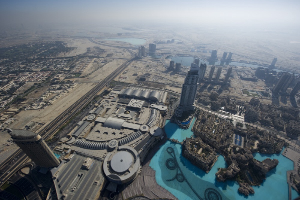 Вид на Дубаи с делового центра "Бурж Аль Халифа". ©РИА НОВОСТИ