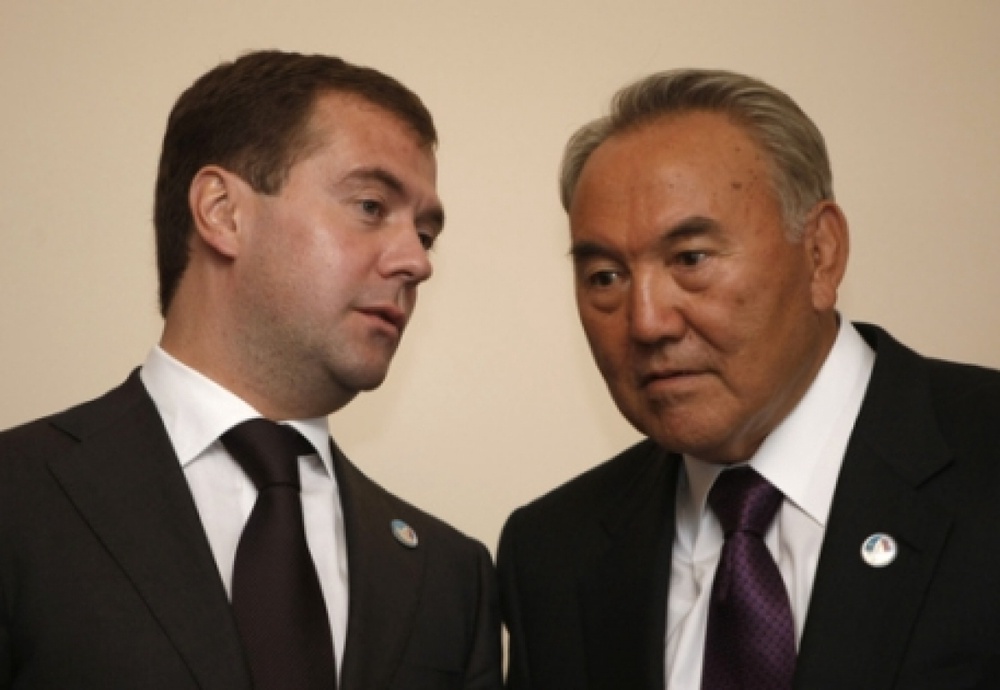 Дмитрий Медведев и Нурсултан Назарбаев. Фото с сайта newskaz.ru