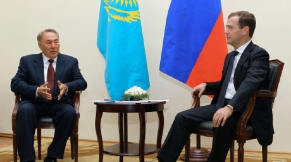 Президент Казахстана Нурсултан Назарбаев и Президент России Дмитрий Медведев. ©РИА Новости