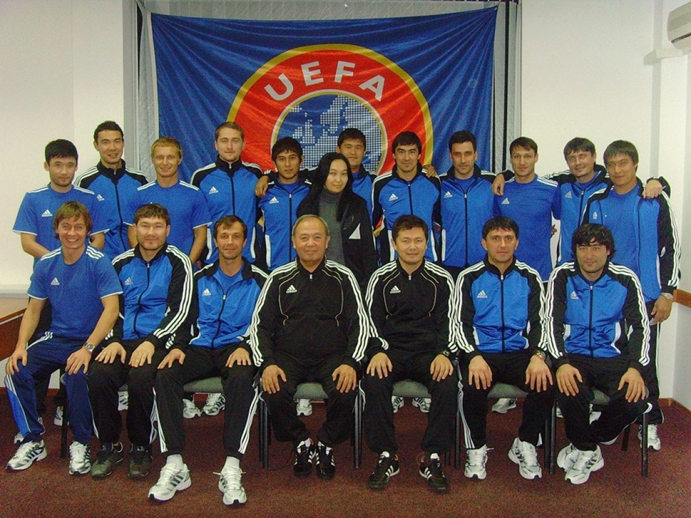 Экспериментальная группа начинающих тренеров. Фото предоставлено Федерацией футбола Казахстана 