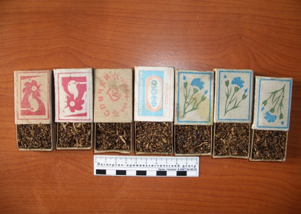 Наркотики в спичечных коробках. Фото с сайта gnk-kuzbass.ru