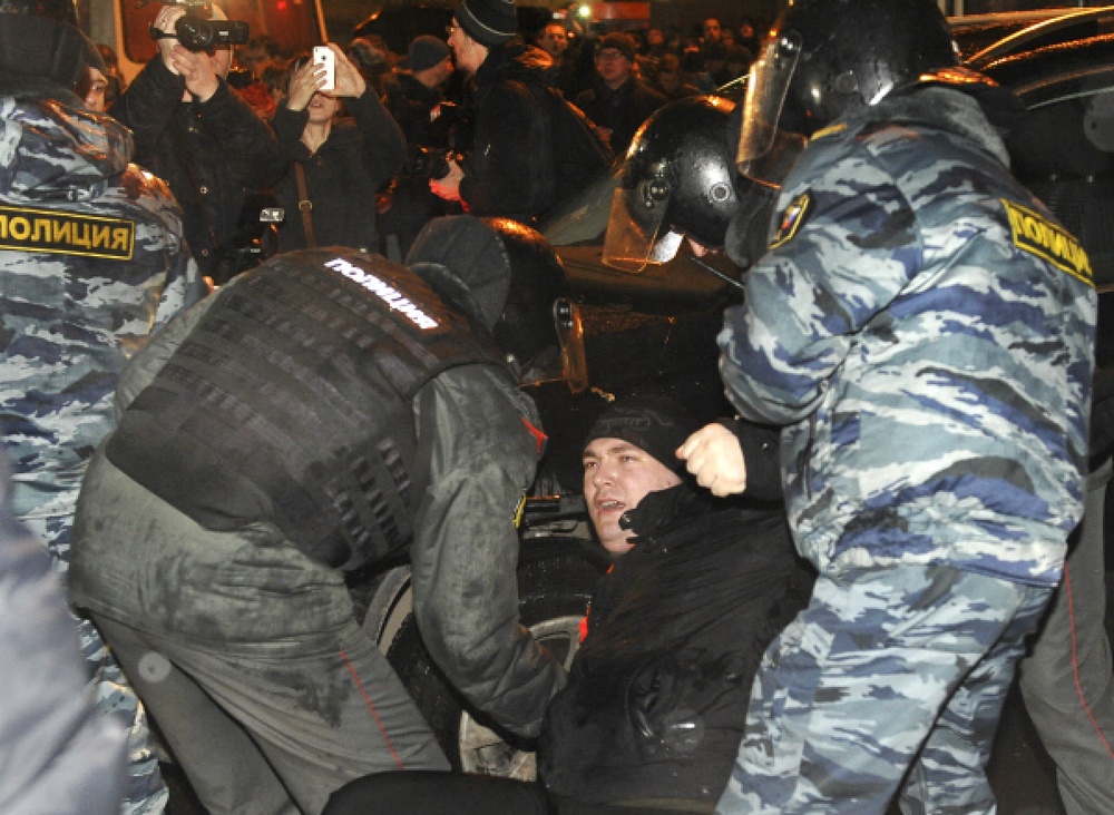 Задержание участников митинга в Москве. ©РИА Новости