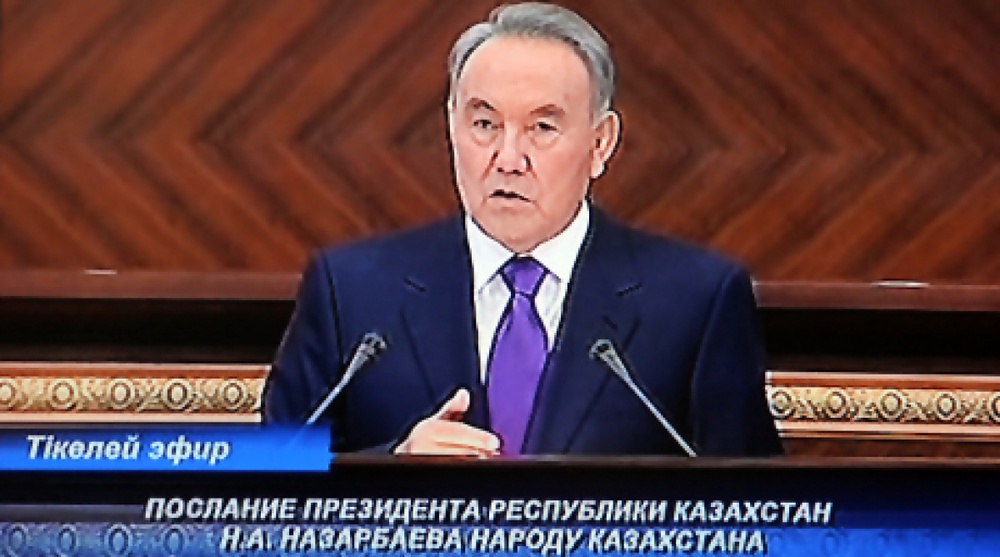 Президент Казахстана Нурсултан Назарбаев. Кадр телеканала Хабар