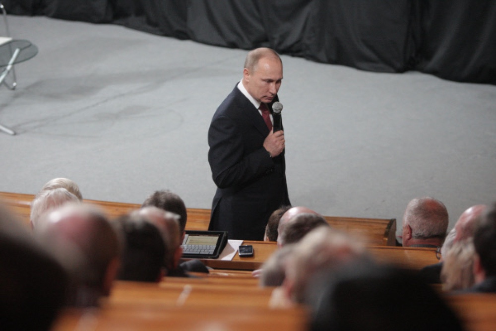 Кандидат в президенты РФ Владимир Путин. Фото ©РИА НОВОСТИ