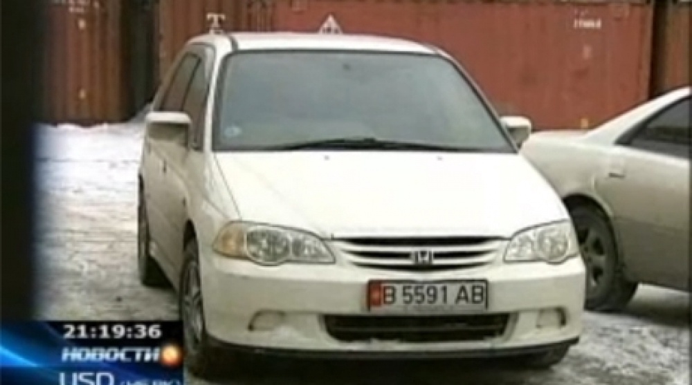 Машина с кыргызским номером на СВХ. Кадр телеканала КТК