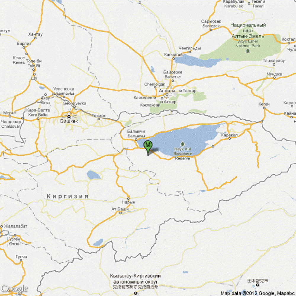 Эпицентр землетрясения находился в 38 километрах к юго-востоку от Балыкчи.