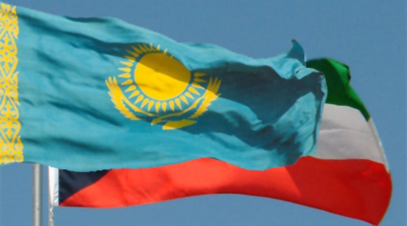 Флаги Казахстан и Кувейта. Иллюстрация tengrinews.kz