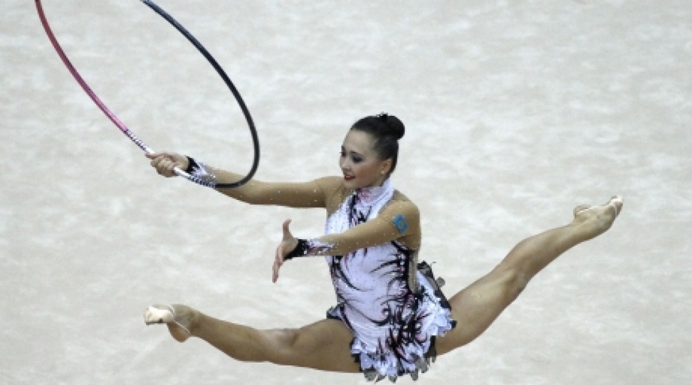 Казахстанская гимнастка Анна Алябьева. ©REUTERS/Grigory Dukor