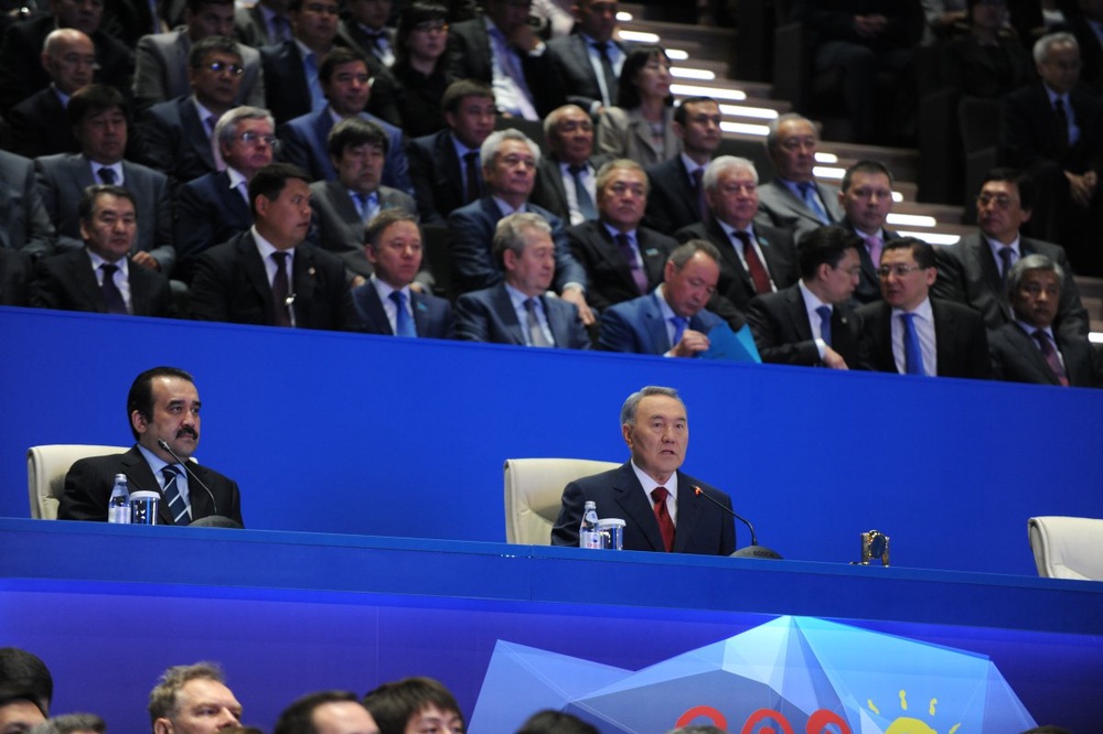 Нурсултан Назарбаев дал старт массовому цифровому эфирному телевидению в республике. Фото Даниал Окасов©