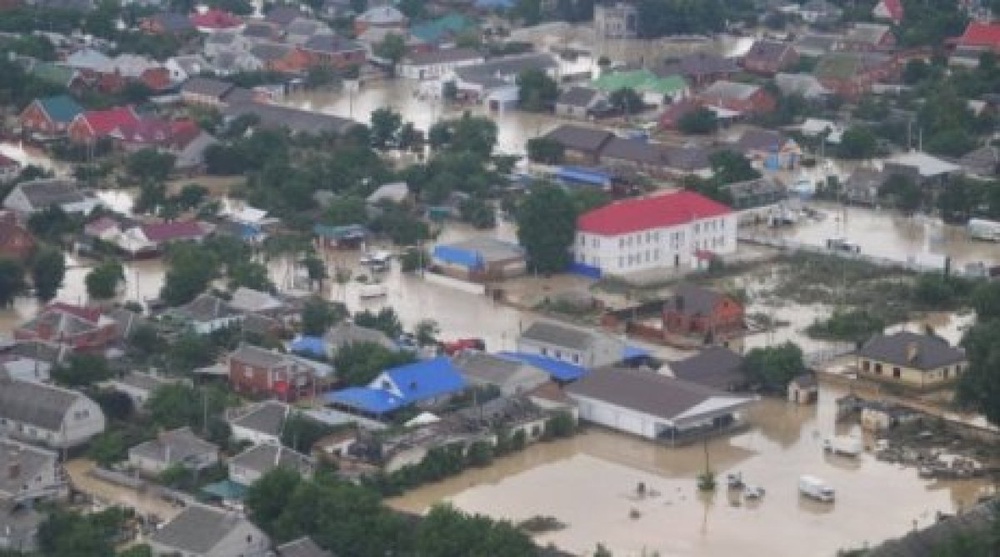 Вид на город Крымск, пострадавший от наводнения. ©РИА Новости