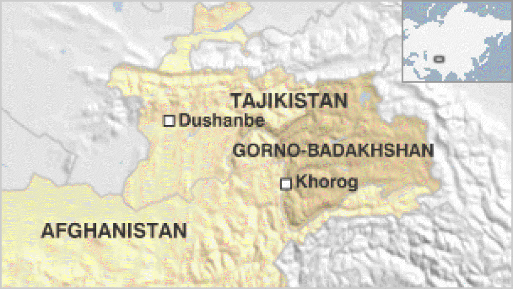 Карта Горно-Бадахшанской автономной области Таджикистана