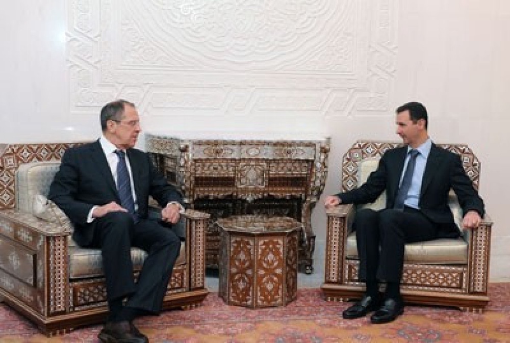 Глава российского МИД Сергей Лавров и Президент Сирии Башар Асад. Фото с сайта wordyou.ru