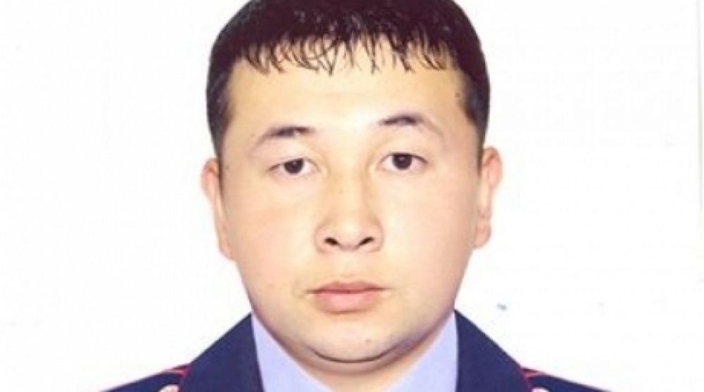 Лейтенант полиции Ерназ Кожахметов. Фото ДВД Алматы