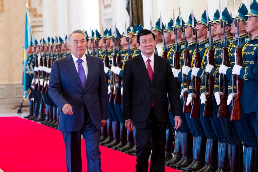 Президент Казахстана Нурсултан Назарбаев и Президент Социалистической Республики Вьетнам Чыонг Тан Шанг. Фото ©Даниал Окасов