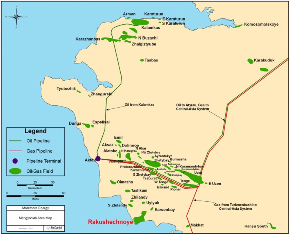 Нефтеносное месторождение на карте компании Sumatec Resources