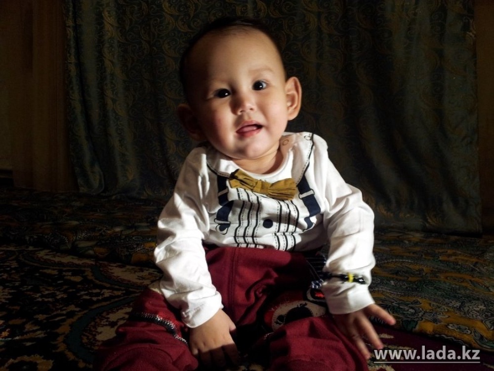 Нурсултану  Назарбаеву из поселка Кызыл-Тобе всего девять месяцев. Фото lada.kz