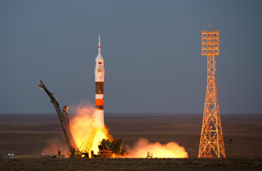 Во время запуска с космодрома "Байконур". Фото ©РИА Новости