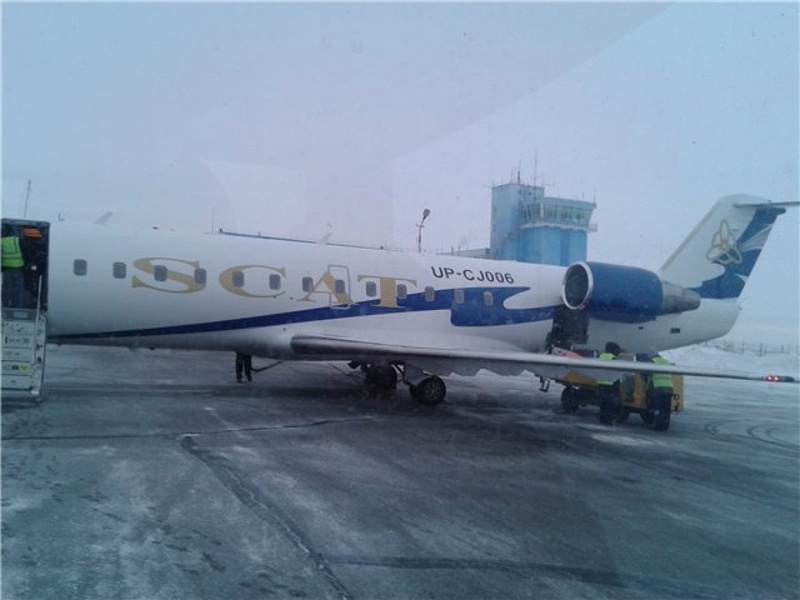 Пассажирский самолет CRJ 200LR до крушения. Фото yvision.kz