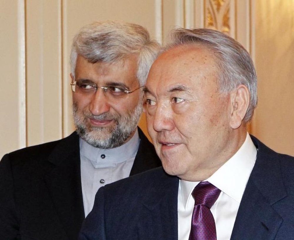 Президент Казахстана Нурсултан Назарбаев и секретарь Высшего совета национальной безопасности Ирана Саид Джалили (слева). Фото ©REUTERS
