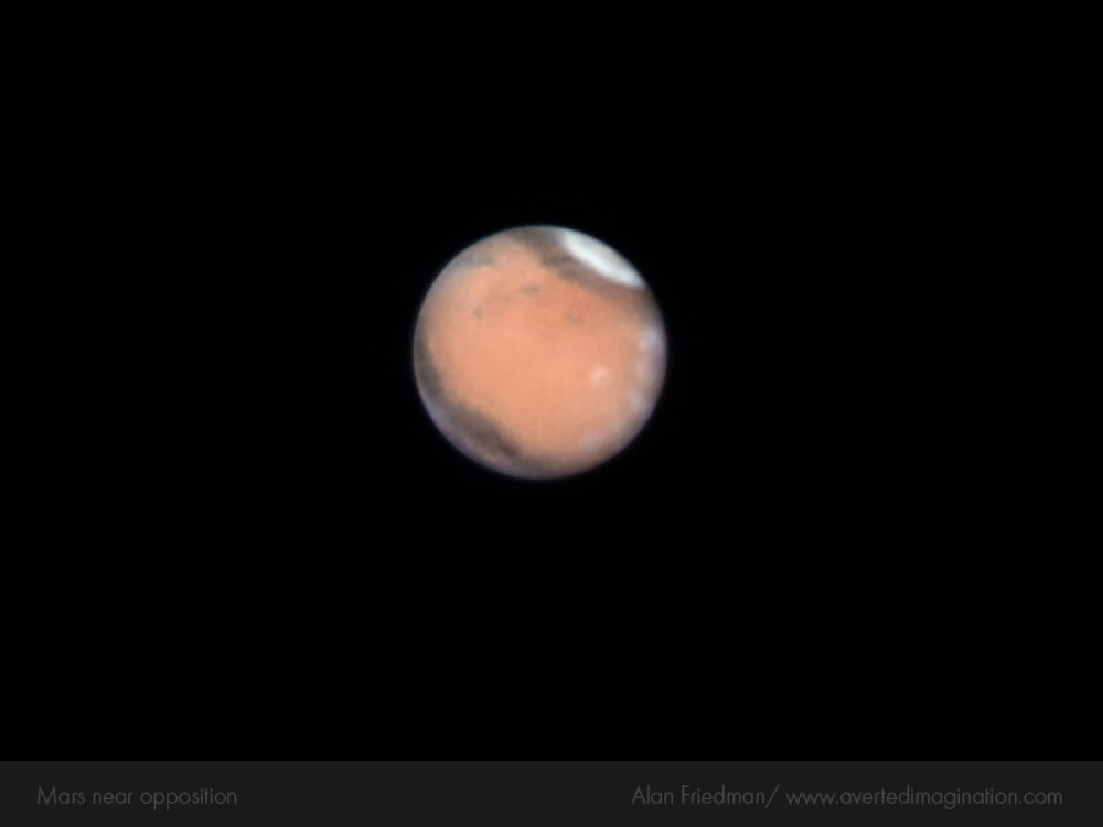 Марс в ночном небе. Фото astronet.ru