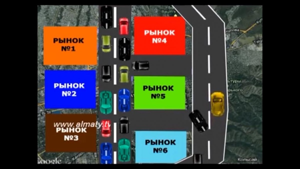 Схема новой дорожной ветки. Кадр телеканала "Алматы"