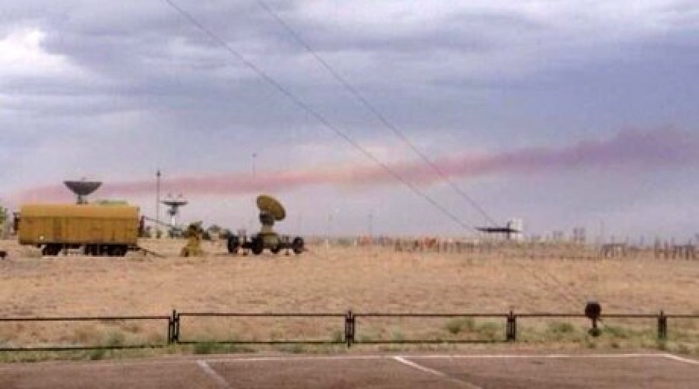 Облако идет в Кызылорду со стороны Байконура. Фото с сайта pic.twitter.com