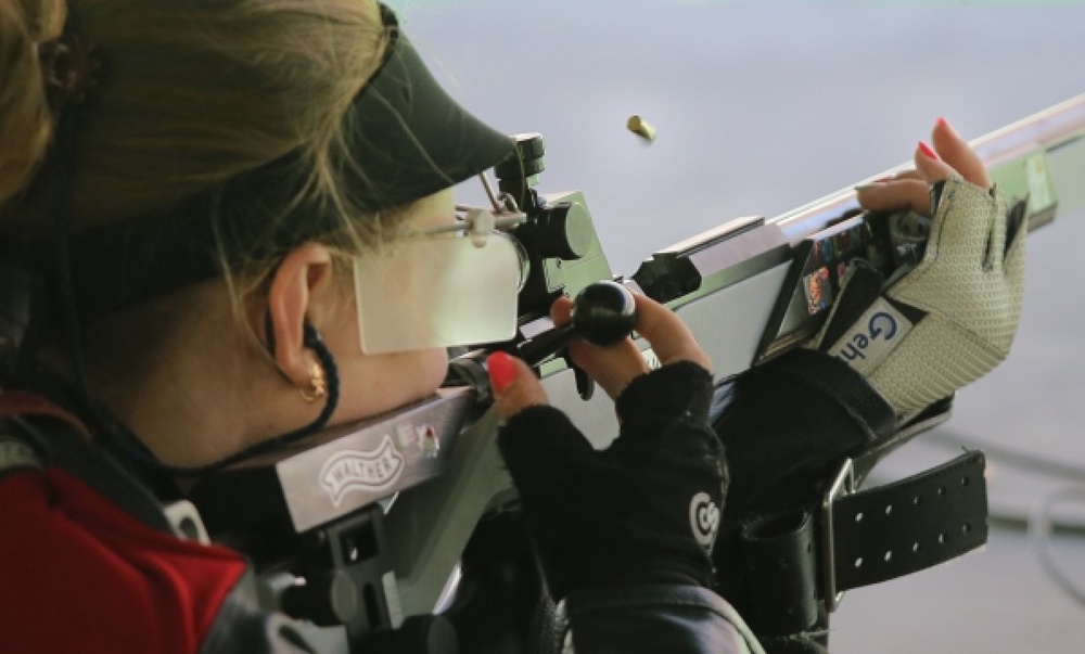 Во время квалификационных соревнований по пулевой стрельбе. Фото ©РИА Новости