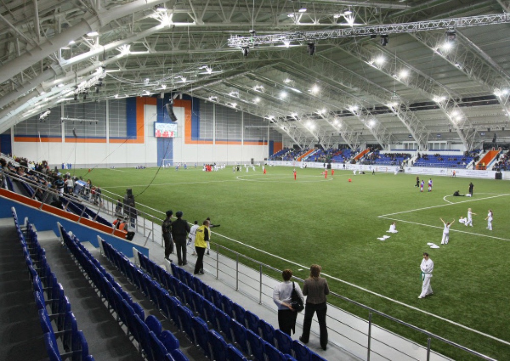 Футбольное поле крытого манежа. Фото ©РИА Новости
