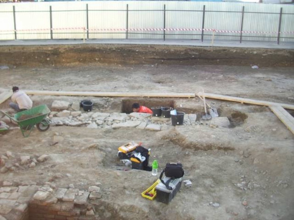 Раскопки в Таразе. ©<a href="http://www.bnews.kz" target="_blank">bnews.kz</a>/Лариса Полихрониди