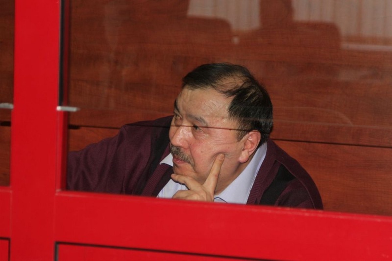 Ержан Утембаев на скамье подсудимых. Фото ©Роза Есенкулова