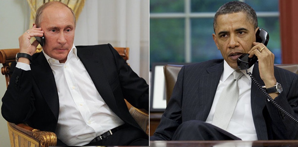 Владимир Путин и Барак Обама. Коллаж takie.org