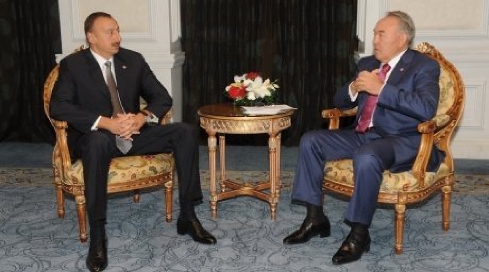 Президент Казахстана Нурсултан Назарбаев и Президент Азербайджана Ильхам Алиев. Фото с сайта prezident.az