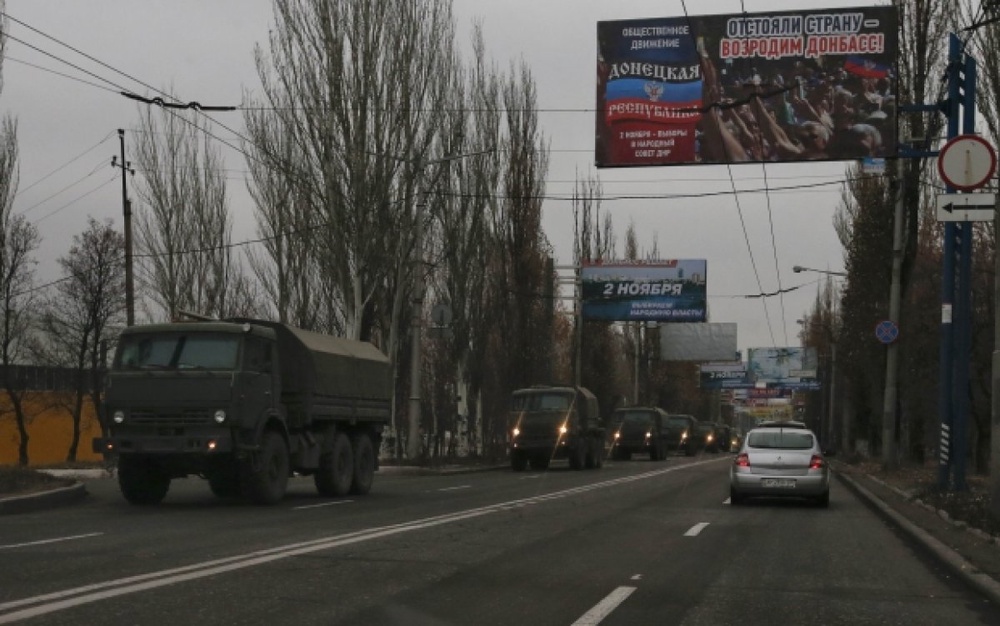 Военная колонна в Макеевке. © Reuters