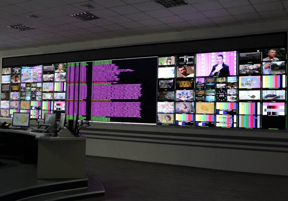 Зал мониторинга программ в телецентре "Кок-Тобе". ©Ярослав Радловский