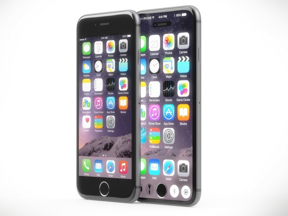 iPhone 6 (слева) и полноэкранный концепт нового iPhone 7. © businessinsider.com