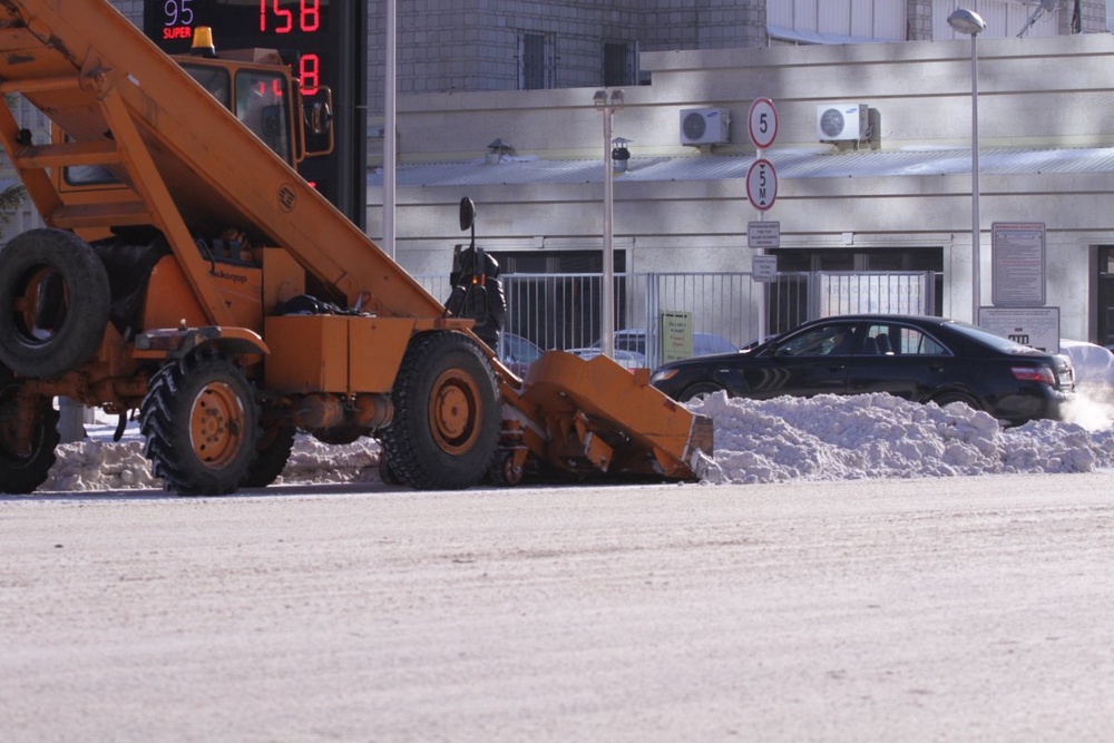 Снегоуборочная техника на улицах Астаны. ©tengrinews.kz