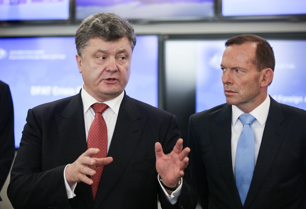 Президент Украины Петр Порошенко и премьер-министр Австралии Тонни Эббот 
