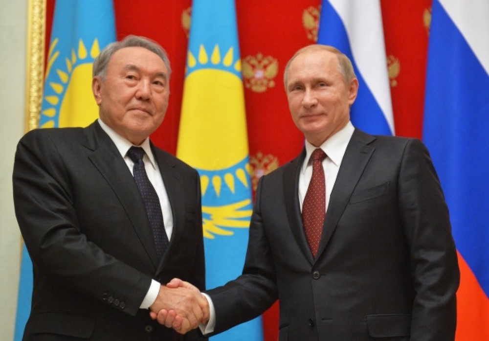 Нурсултан Назарбаев и Владимир Путин. РИА Новости©
