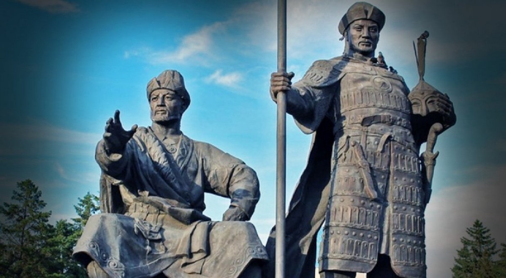 Памятник ханам Жанибеку и Керею. Фото с сайта otyrar.kz