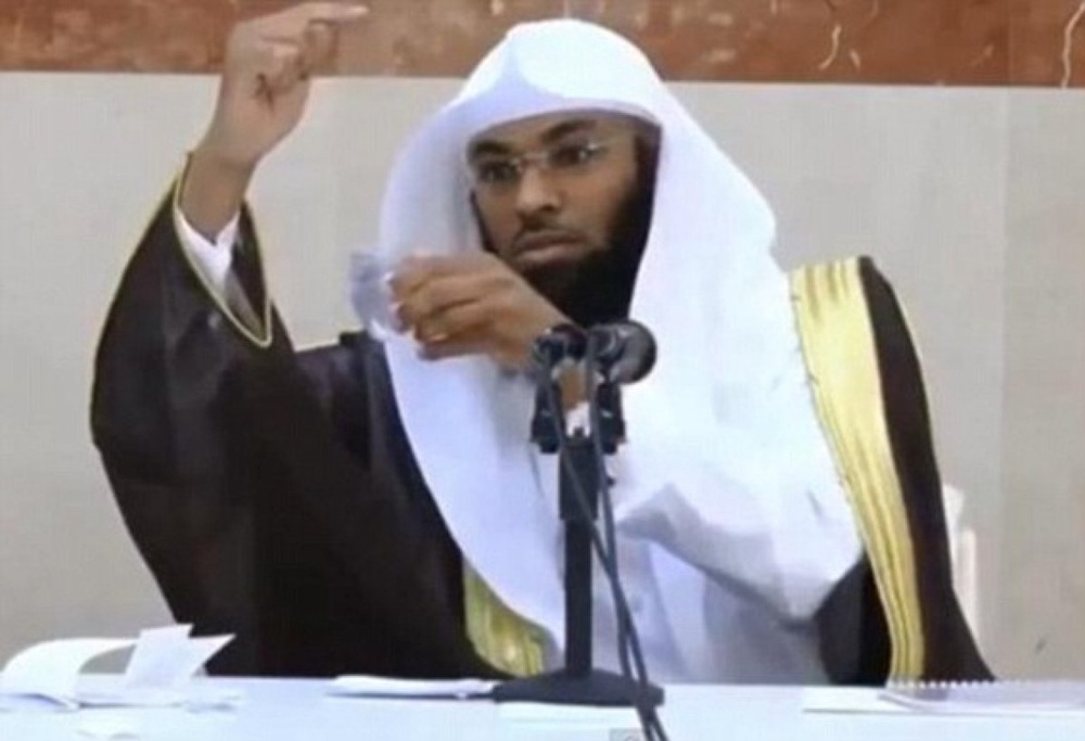Шейх Бандар аль-Хайбари на лекции. © youtube.com/Saudi Cleric