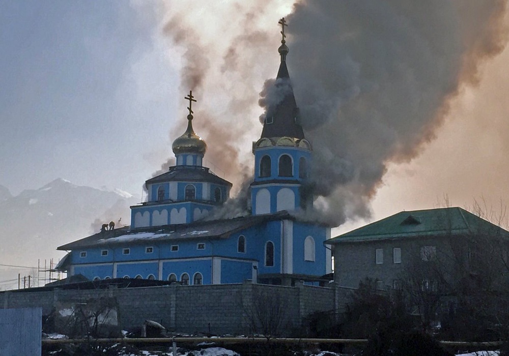 Пожар в Петропавловском храме. Фото © Роза Есенкулова