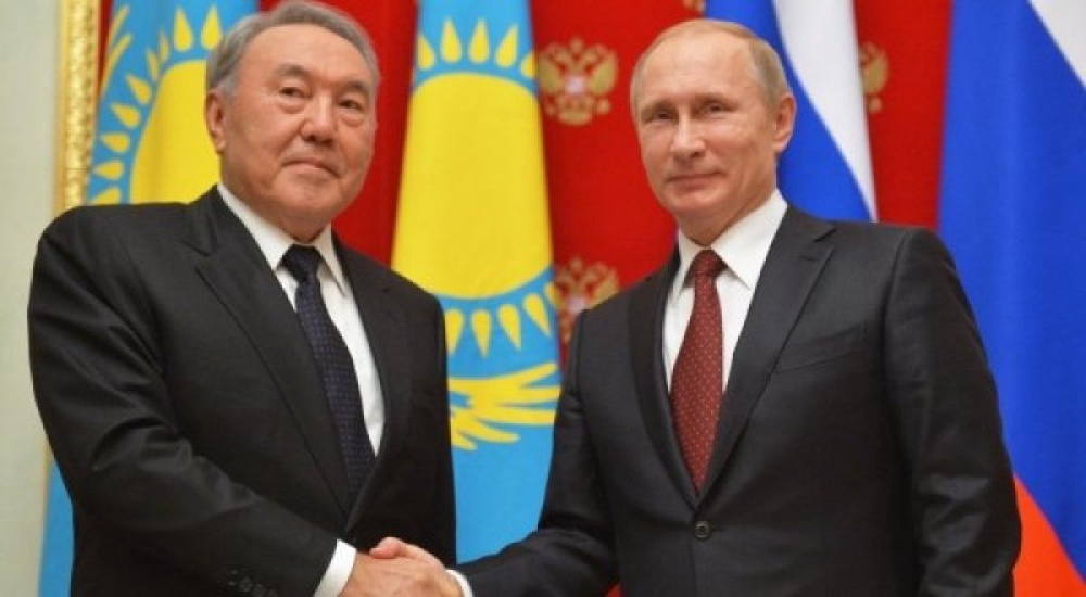 Нурсултан Назарбаев и Владимир Путин. ©РИА